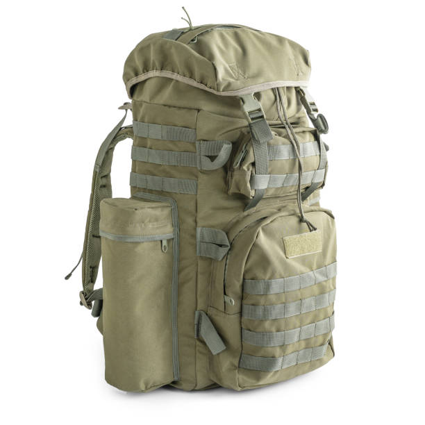 Tactical military backpack in khaki color